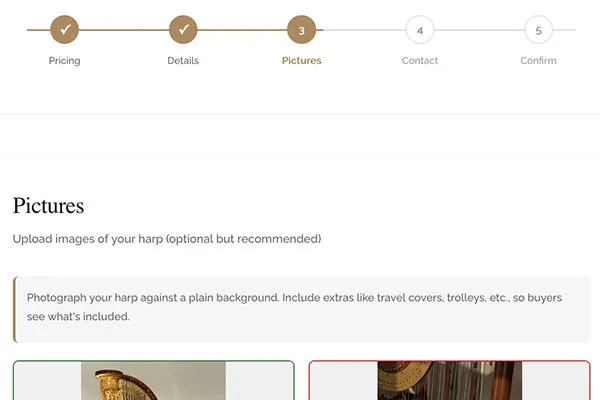 Affairs of the Harp submission flow