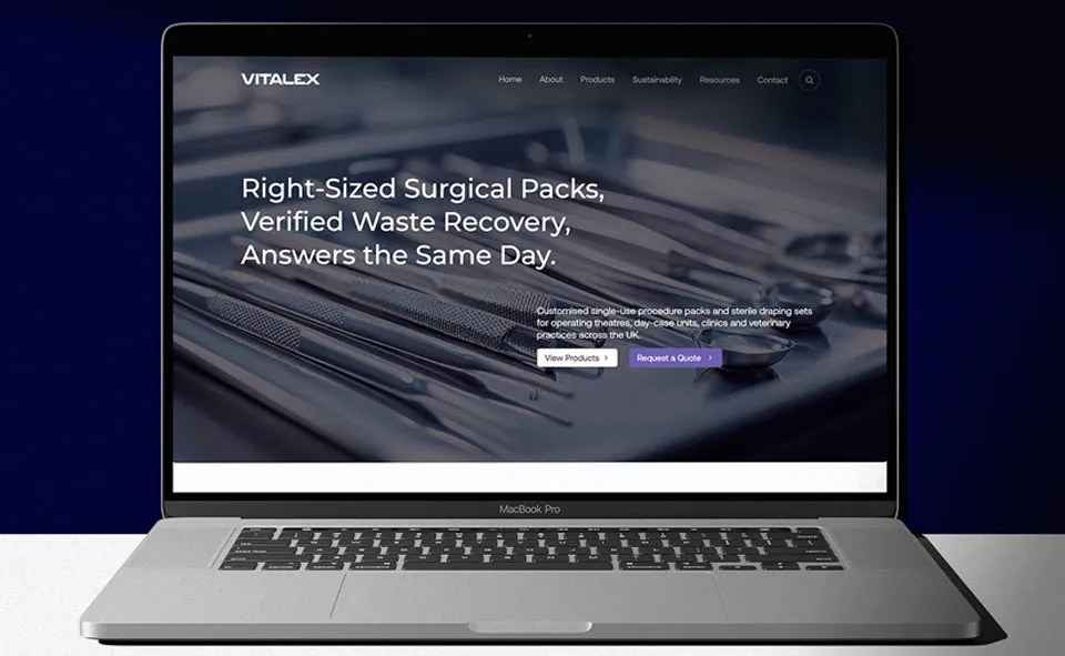 New Website for a Sustainable Medical Equipment Company