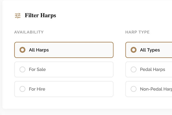 Affairs of the Harp filter interface