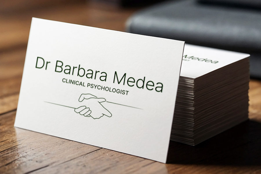 Business card for Dr Barbara Medea